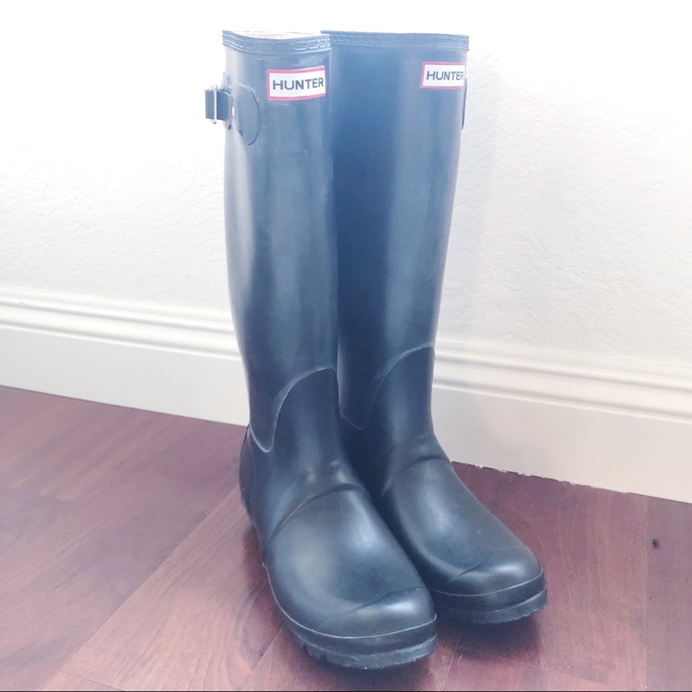 Hunter Original Tall Rain Boots BLK 10